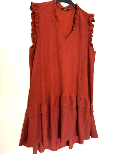 Ladies orange dress - orange, shift