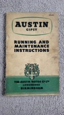 Austin Gypsy Running & Maintenance Instructions