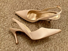 ASOS cream slingback satin