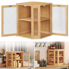 2-Tier Bamboo Corner Bread Bin