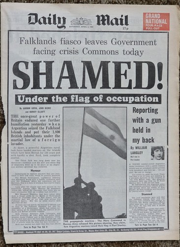 Vintage newspapers falklands - vintage, newspapers: