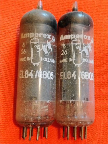 Two amperex el84 tubes tested - el84, tested/
