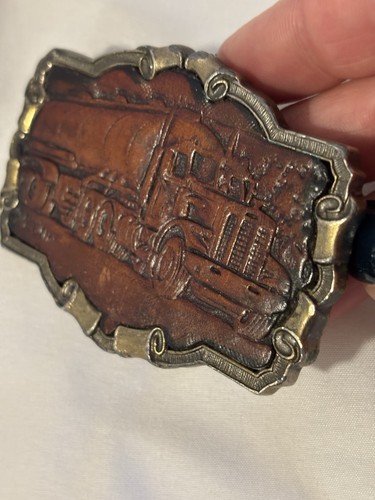 Semi tanker vintage metal belt - tanker,