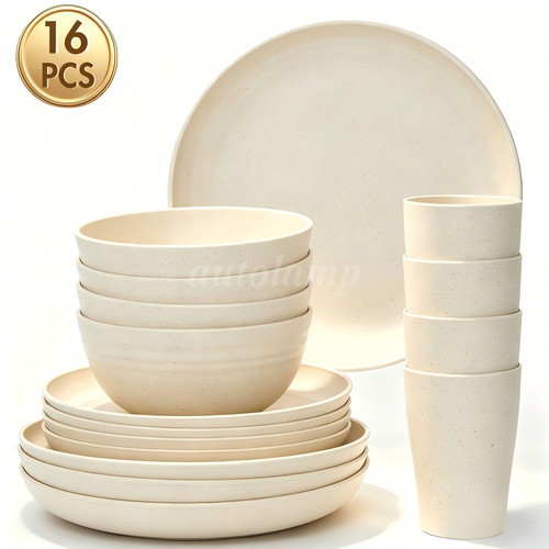 32pcs set black plates - black, pp