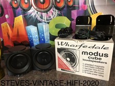 WHARFEDALE Modus Cube SERIES 2 LoudSpeakers - Black MINT BOXED + BRACKETS L@@K.!