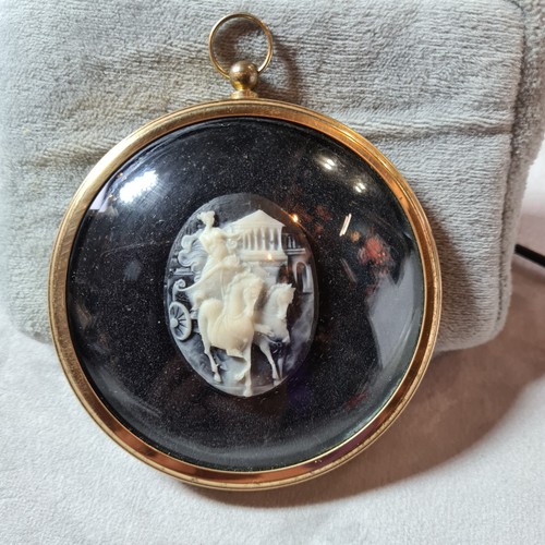 Roman chariot cameo from - roman,