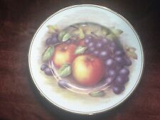 FENTON CHINA D.HAGUE FRUIT PATTERN PLATE 10.75"