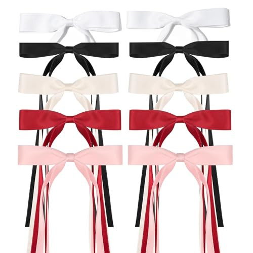 Ribbon hair bows set - ribbon,