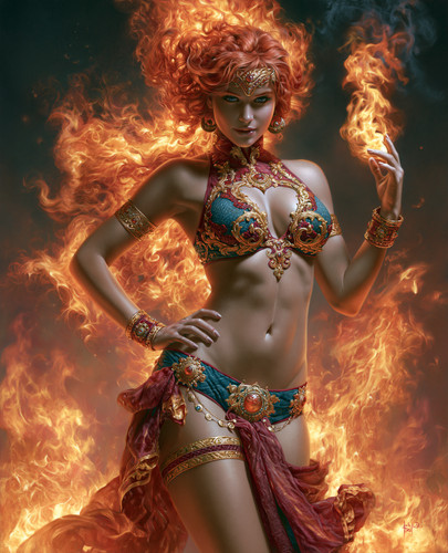 Flame haired fire - fire, elemental