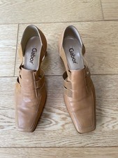 Gabor Vintage Camel Lea Shoe Sandal Size 4.5/5.5