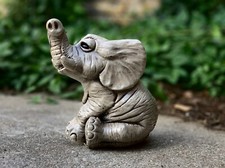 Happy elephant statue Lucky elephnt sculpture Indian elephant ornament