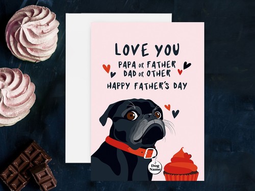 Personalised pug father - personalised,