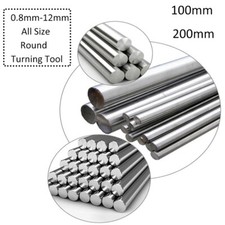 0.8-12mm HSS Turning Tool High Speed Steel Round Lathe Round Bar Rod 100mm/200mm