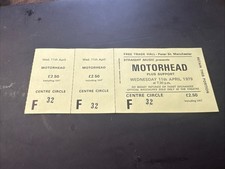Motorhead tickets manchester free trade hall 1979 centre yellow