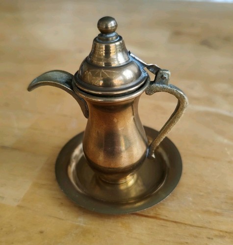 Vintage miniature brass dallah - vintage,