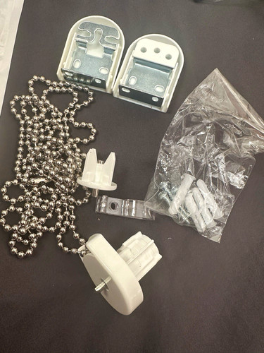 White roller blind bracket kit - roller,