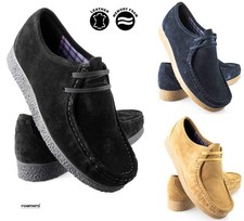 Mens Leather Suede Casual