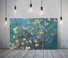 VAN GOGH ALMOND BLOSSOMS-FRAMED/UNFRAMED CANVAS WALL ART PICTURE PAPER PRINT