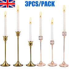 3Pcs Iron Candle Holders Candlestick Holders Metal Tall Candle Stand Party Decor