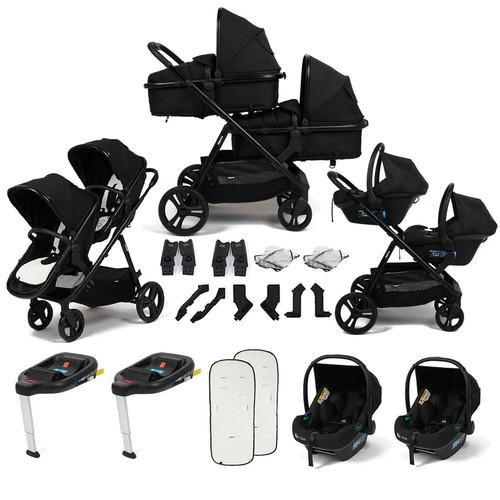 Double twin pushchair travel - pushchair,