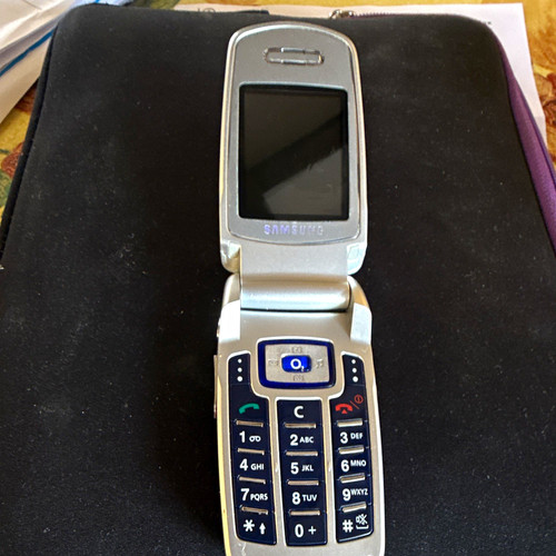 Samsung silver blue flip - samsung,