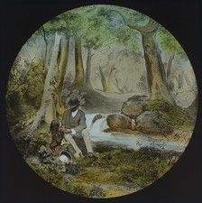 Photo VICTORIAN MAN & CHILD BY