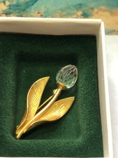 Swarovski Crystal Small Rose Brooch/Pin Boxed.