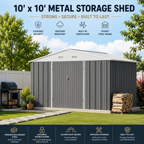 10x10 outdoor metal storage - 10x10,
