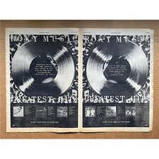 ROXY MUSIC GREATEST HITS POSTER SIZED original music press double page advert fr