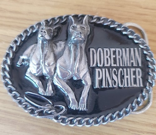 Doberman pinscher metal belt - doberman,