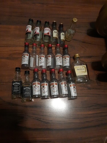 Minitures empty spirit bottles - empty,