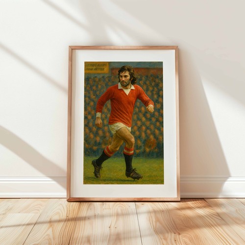 George best watercolour style - george,