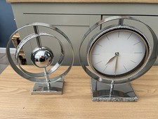Sparkling Crystal Clock and Geo Ornament Selling Together As Shown