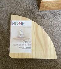 Home Ideas Natural Wood Corner Shelf Kit 285x285x16mm (includes fittings)