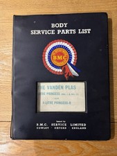 ORIGINAL BMC FACTORY VANDEN PLAS BODY SERVICE PART LIST 3-LITRE 4-LITRE PRINCESS