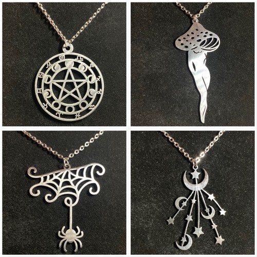 Stainless steel necklace - stainless,