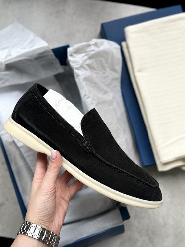 Men black suede loafers - men’s,