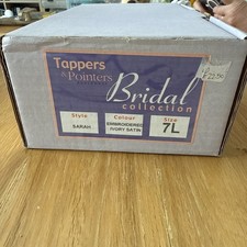 Bridal Shoes with Flower Details Size 7 In Cream Satin Effect