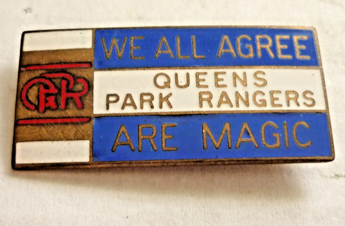 Vintage football badge queens - football,