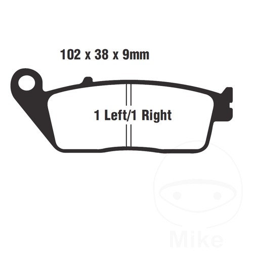 Ebc brake pad - brake, semi-sinterer
