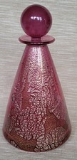Beautiful Isle of Wight Art Glass Azurene Pink Scent Bottle