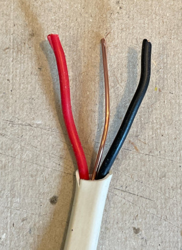 5mm twin earth cable - 2.5mm², &