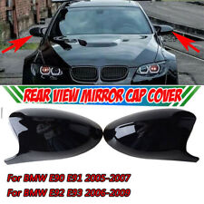 FOR BMW E81 E82 E87 E90 E92 E93 PRE-LCI Gloss Black Side Wing Mirror Cover Caps