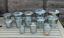 GALVANIZED ZINC TIN METAL BUCKET HERB FLOWER POTS PLANTER IN DIFFERENT SIZES