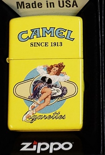 Zippo lighter camel pinup - lighter, girl