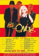 BLONDIE 2004 Tour  UK FLYER /