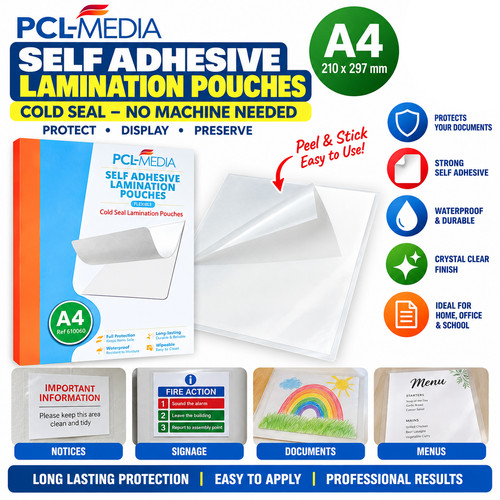 Cold seal laminating - a4,