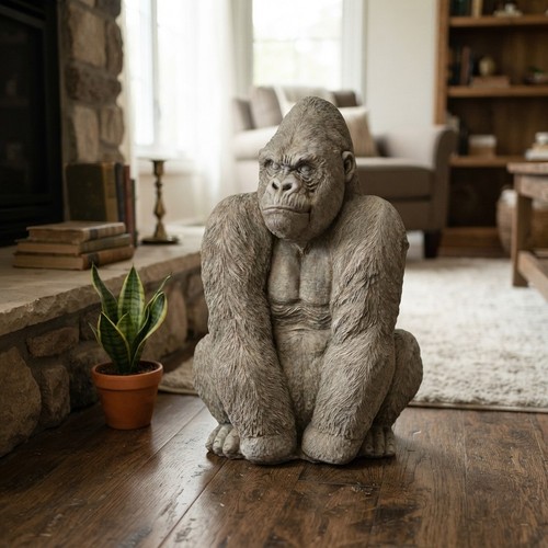 Large aged silverback gorilla - aged,