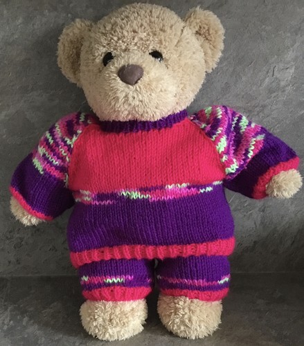Hand knitted teddy - hand, bear