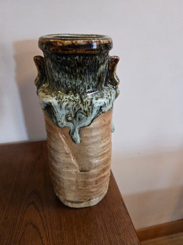 Vintage japanese pottery vase - japanese,